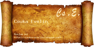 Csuka Evelin névjegykártya
